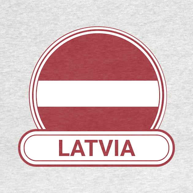 Latvia Country Badge - Latvia Flag by Yesteeyear